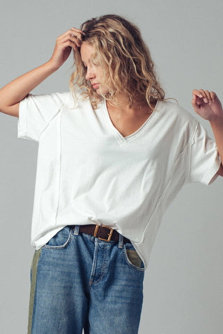 Solace Vintage Wash V-Neck Cotton Tee