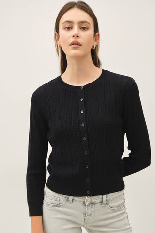 Willow Pointelle Cardigan Sweater
