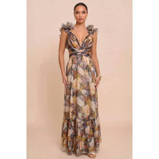 Sienna Lace-up Maxi Dress