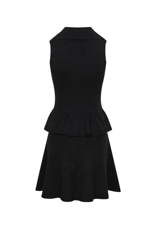 Pointelle Knit Sleeveless Mini Dress