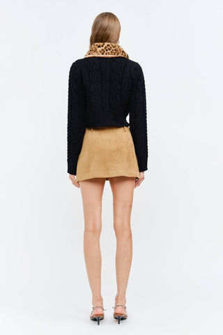 Angie Black Cardigan Sweater