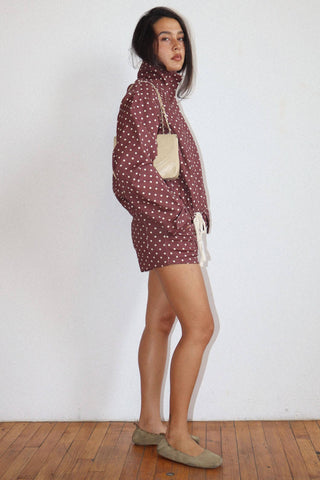 Polka Dot Zip-Up Jacket