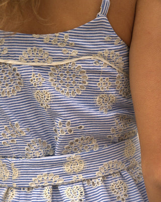 Addyson Dress In Sky/Natural Eyelet
