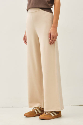 Mercer Wide Leg Ribbed Knit Lounge Pants
