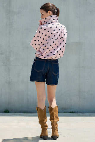 Chloe Polka Dot Zip Up Jacket