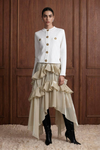Montaigne Structured Diamond Knit Cardigan Jacket