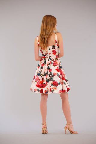 Villa Rosa Printed Dress – print detail – Into The Palms boutique