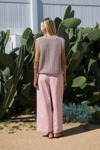 Chunky Knit Button Front Sweater Vest