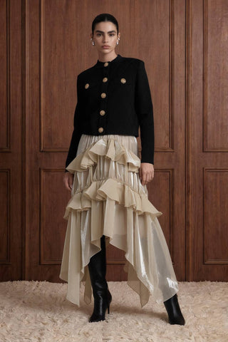Montaigne Structured Diamond Knit Cardigan Jacket