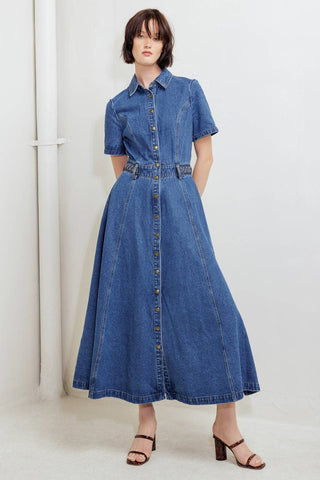 Sloane Denim Midi Dress