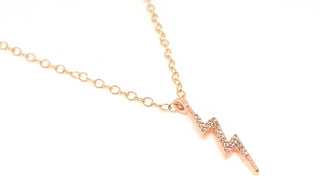 Like Lightning, She's Extraordinary Rose Gold Necklace