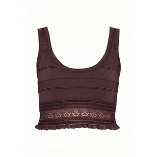 The Varenna Set - Lace Knit Cropped Top and Openwork Maxi Skirt