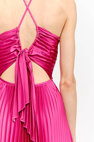 La Vie en Rose Pleated Midi Dress
