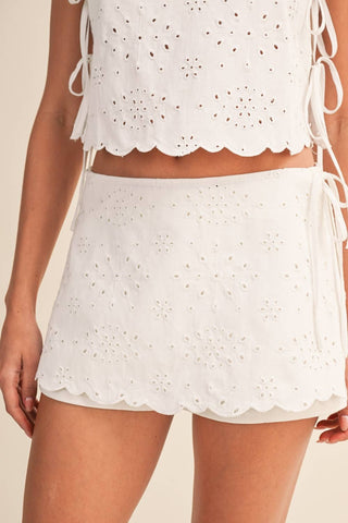 Sanibel Eyelet Top and Skort Set