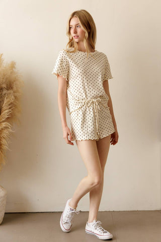 Dolce Notte Polka Dot Lounge Set