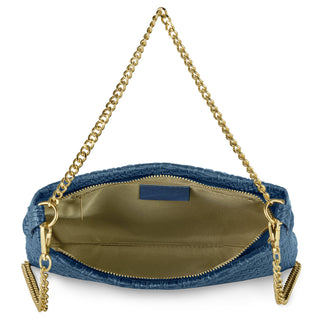 Grid Suede Leather Crossbody Bag