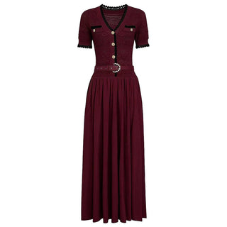 Odette Belted Knit Dress