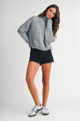 Remember Me Soft Brushed Mock Neck Sweater