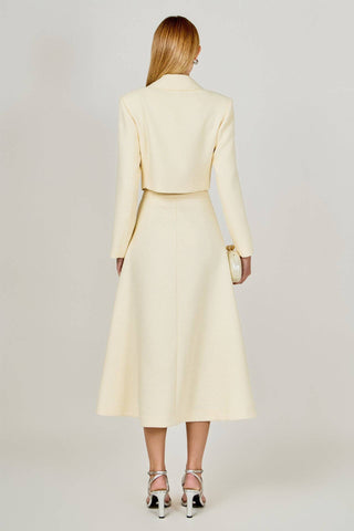 Buttercup Tweed Set - A Line Skirt and Cropped Jacket