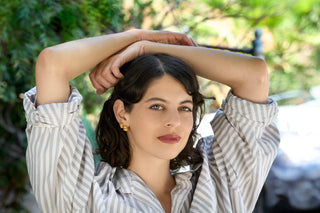 Happy Meal Studs - 18K Gold Plated + CZ