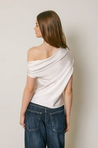 Amélie Satin Drape Top