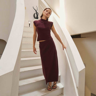 Claudette knit top & skirt set