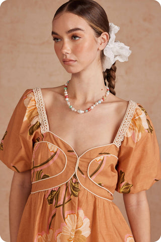 Golden Hibiscus Dress