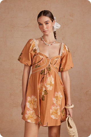 Golden Hibiscus Dress