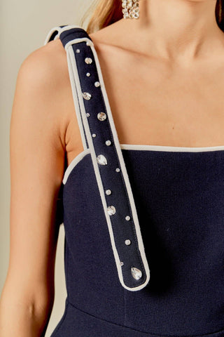 Capri Coast Embellished Strap Mini Dress