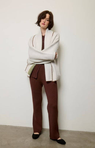 Toucan Embroidered Shawl Cardigan