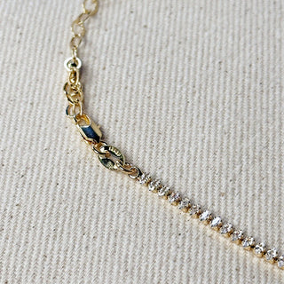 Shine Bright Marquise Tennis Necklace - 4mm, 18k gold filled