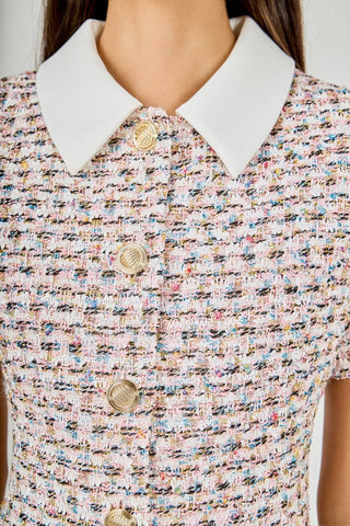 Palm Royale Tweed Mini Dress
