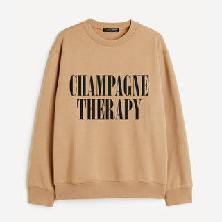 Champagne Therapy Sweatshirt - Sand