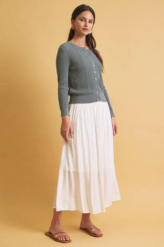 Willow Pointelle Cardigan Sweater