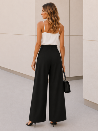 Essential Tailored Black Wide-Leg Pants