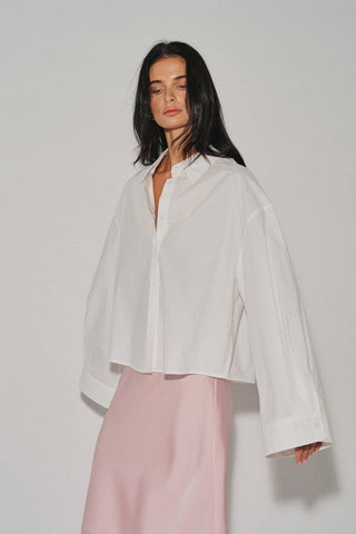 Rue Cropped Button Down Shirt