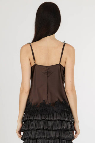 Noir Siren Satin Lace Cami