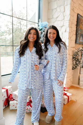 Blue Christmas - Long Nutcracker Pajamas Set