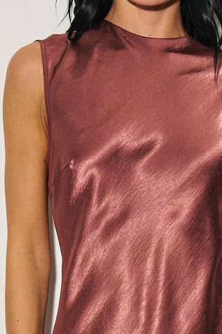 Sabine Satin Tie-Back Maxi Dress