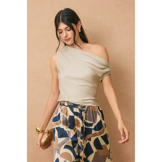 Amélie Satin Drape Top