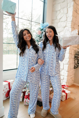 Blue Christmas - Long Nutcracker Pajamas Set
