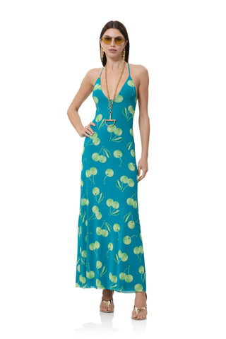 Romy Dress - Teal Cherry