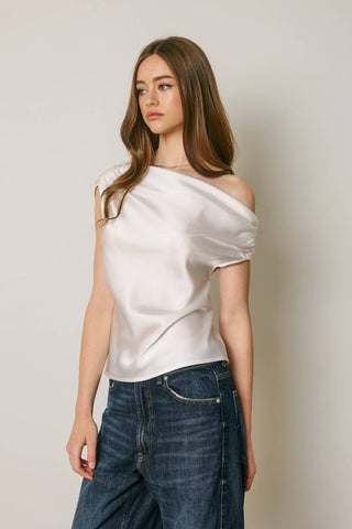 Amélie Satin Drape Top