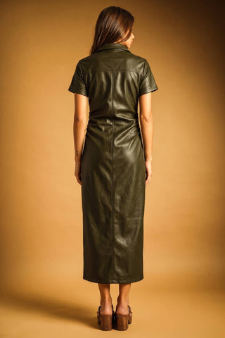 Delphine Faux Leather Dress