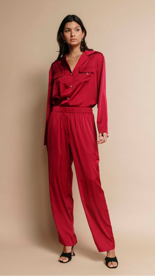 Co-ord Set in Mediterrranean-Bordeaux