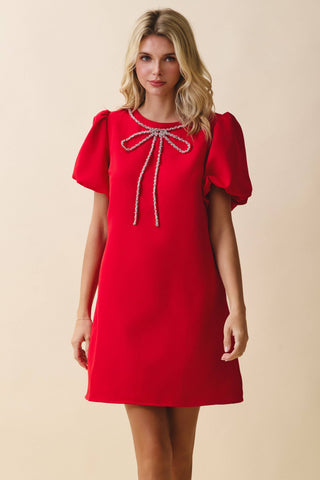 Celeste Bow Trim Dress