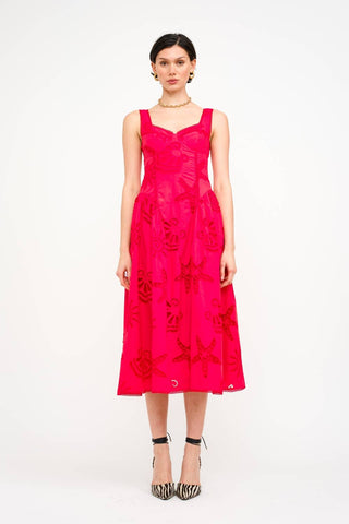 Reagan Midi Dress - Poppy Red