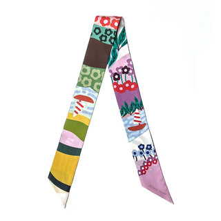 Silk Skinny Scarf Of Summer – product view – Into The Palms boutique