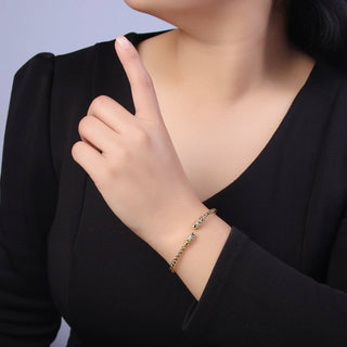 Adjustable Gold Twisted Rope Bracelet Dainty Silver Cuff Ban