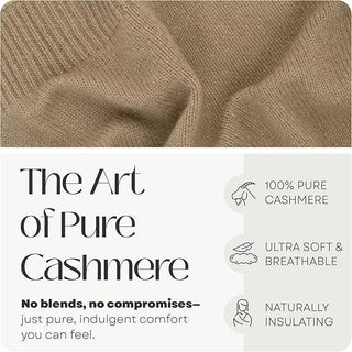 Velanio Camel 100% Cashmere Knitted Wrap